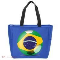 Soccer Ball Country Flag Brazil Tote Bag thumb 0
