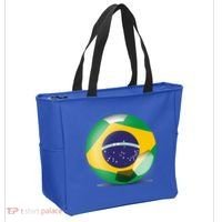 Soccer Ball Country Flag Brazil Tote Bag thumb 2
