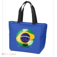 Soccer Ball Country Flag Brazil Tote Bag thumb 3