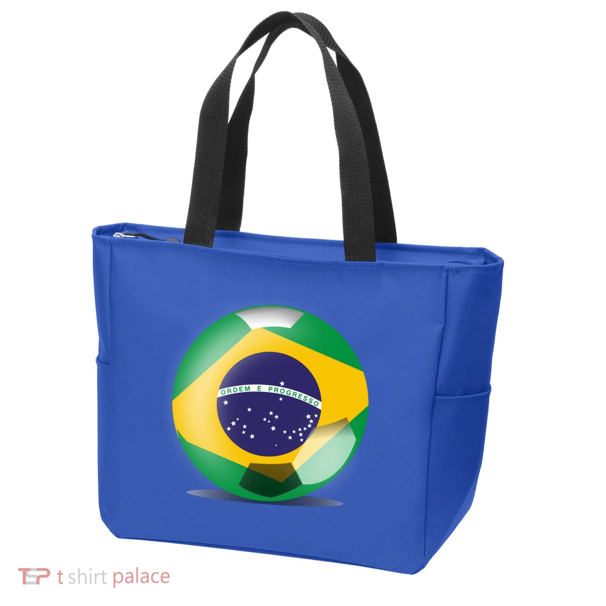 Soccer Ball Country Flag Brazil Tote Bag