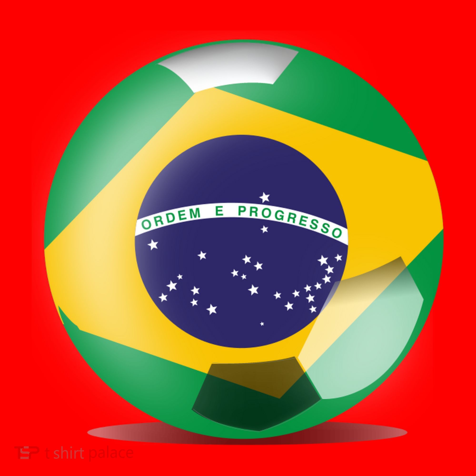 Soccer Ball Country Flag Brazil Santa Hat