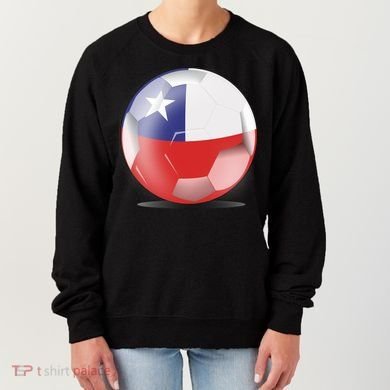 Soccer Ball Country Flag Chile Women's Sweatshirt