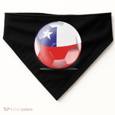 Soccer Ball Country Flag Chile USA-Made Doggie Bandana