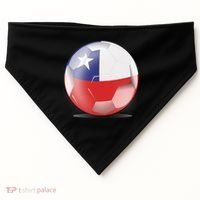 Soccer Ball Country Flag Chile USA-Made Doggie Bandana thumb 0