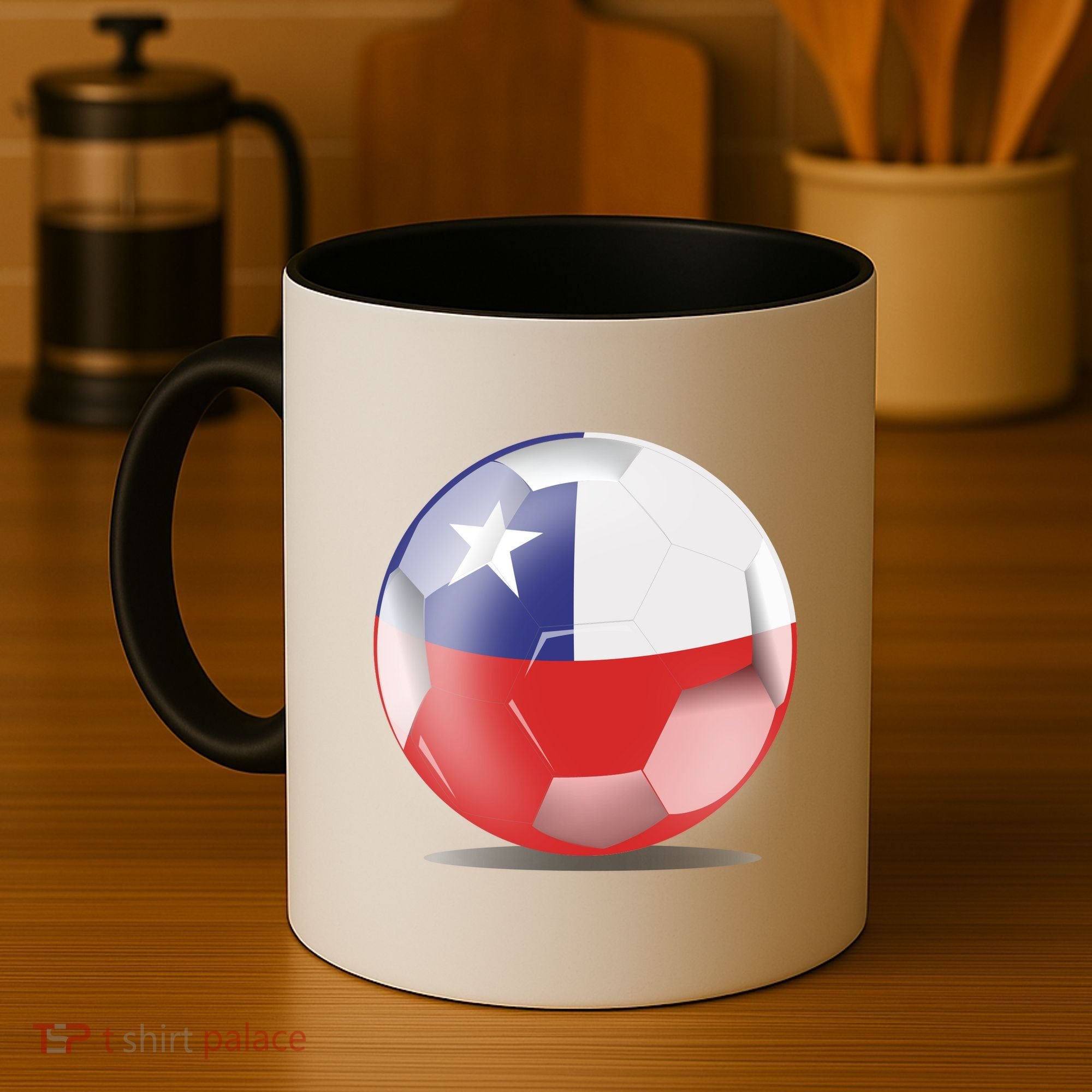 Soccer Ball Country Flag Chile Coffee Mug