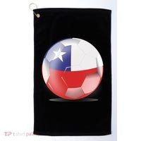 Soccer Ball Country Flag Chile Golf Towel thumb 0