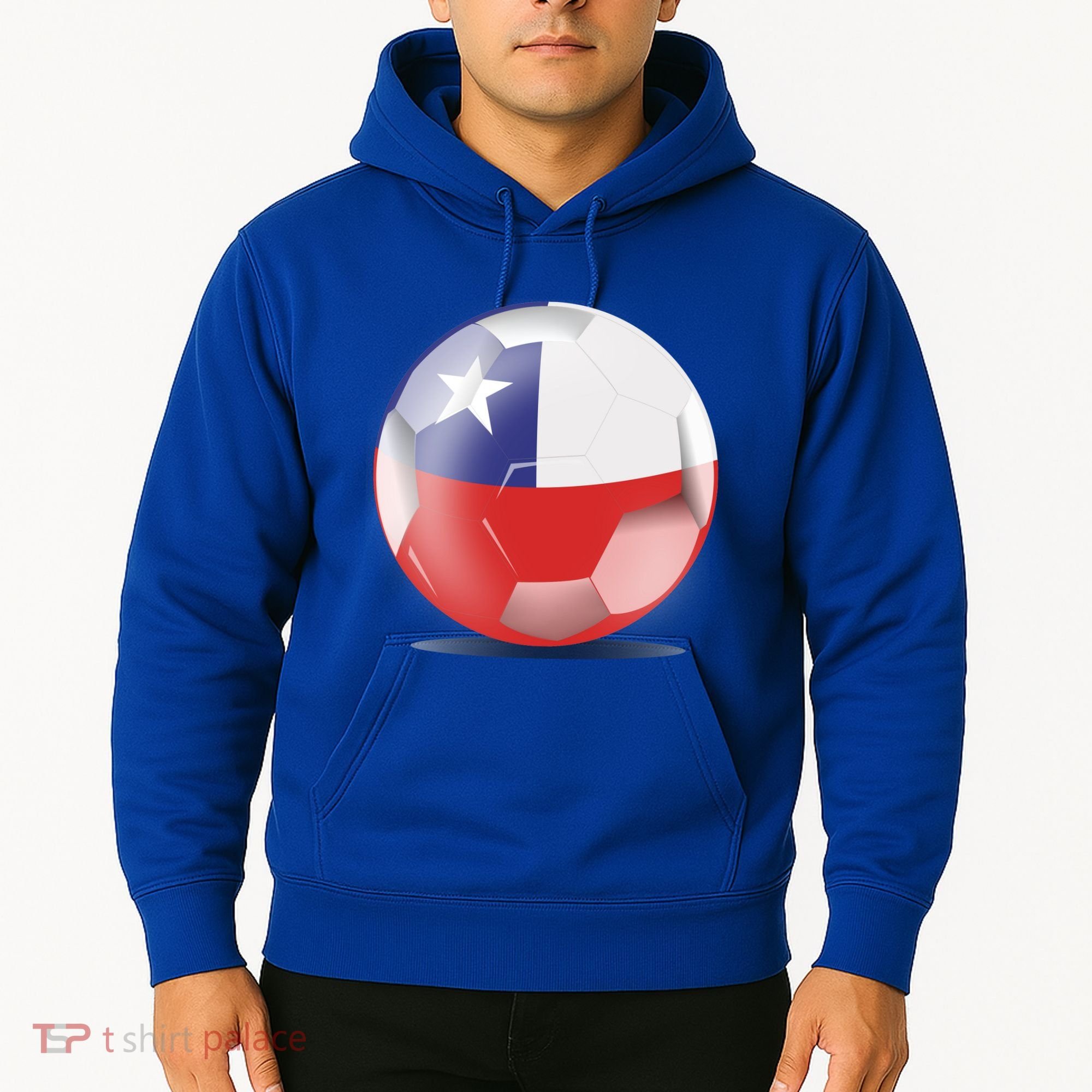 Soccer Ball Country Flag Chile Hoodie