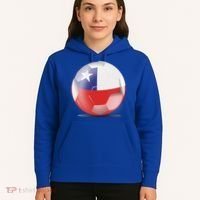 Soccer Ball Country Flag Chile Hoodie thumb 5