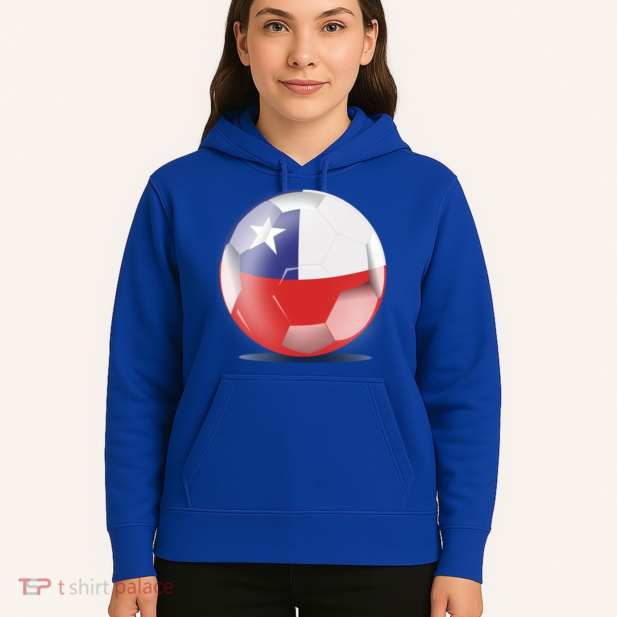 Soccer Ball Country Flag Chile Hoodie