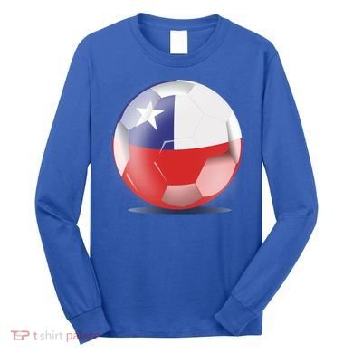 Soccer Ball Country Flag Chile Long Sleeve Shirt