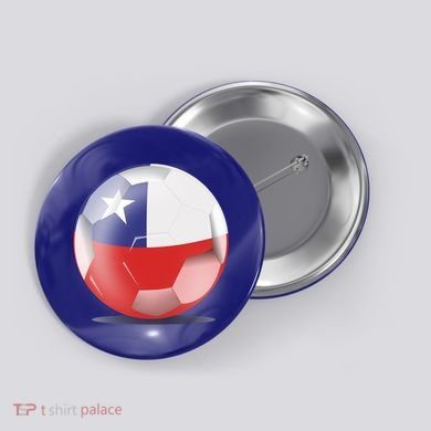 Soccer Ball Country Flag Chile Button