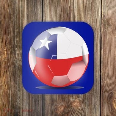 Soccer Ball Country Flag Chile Coaster