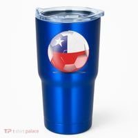 Soccer Ball Country Flag Chile Tumbler thumb 0
