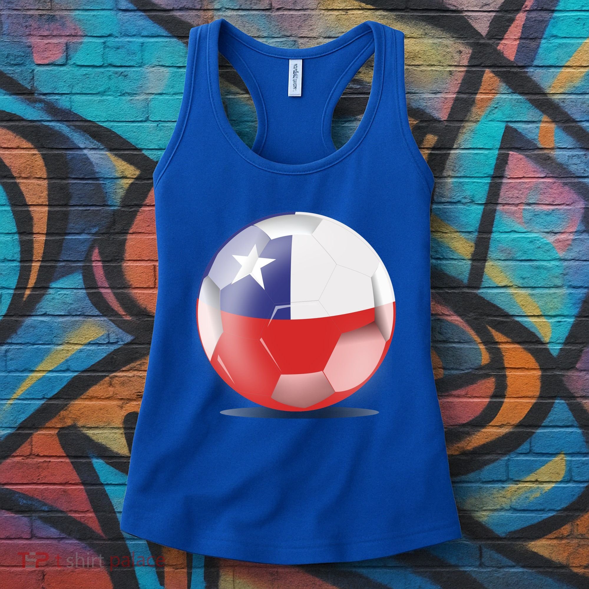 Soccer Ball Country Flag Chile Women's Tank Top