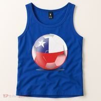 Soccer Ball Country Flag Chile Tank Top thumb 2