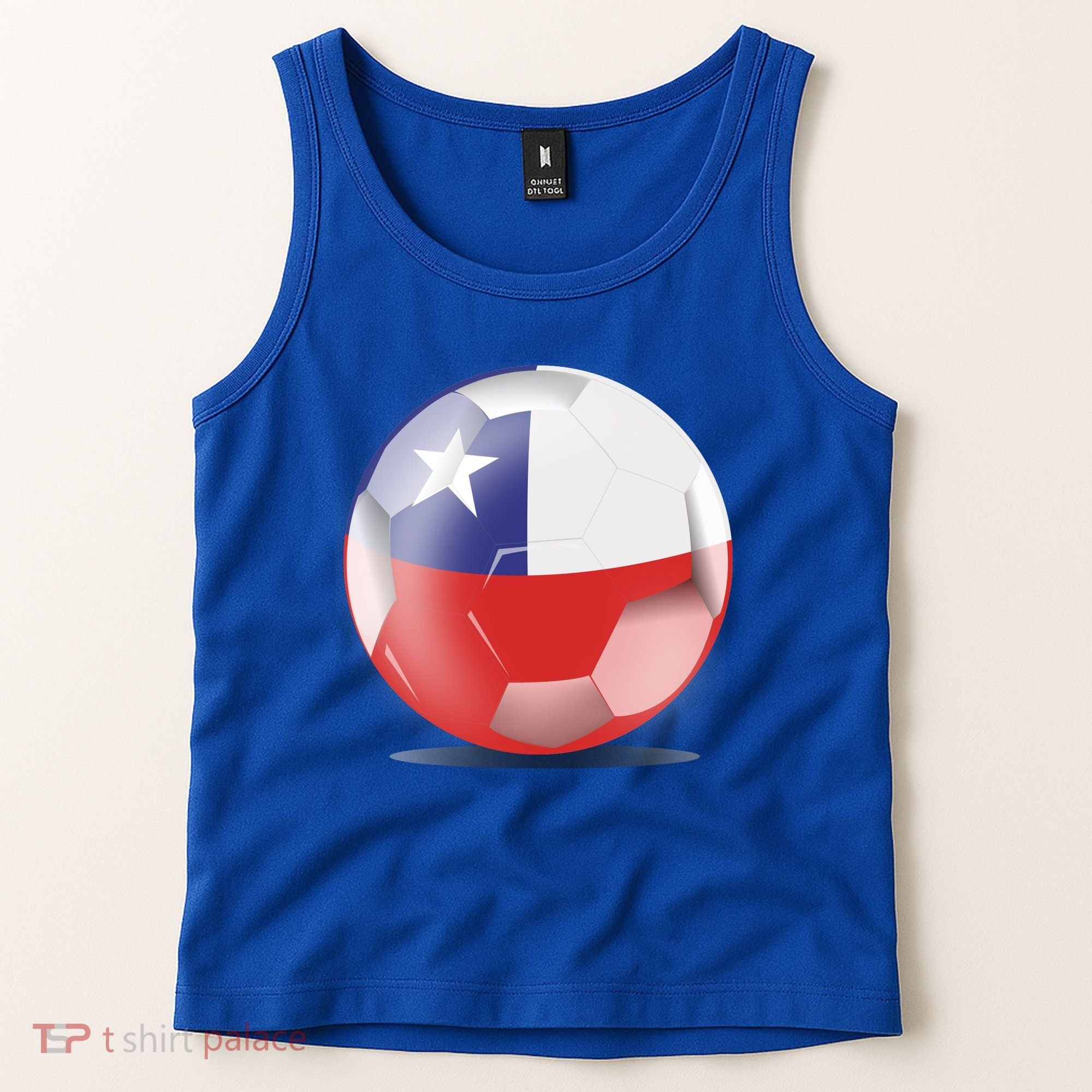 Soccer Ball Country Flag Chile Tank Top