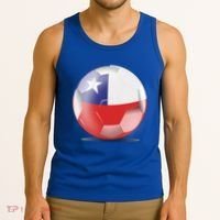 Soccer Ball Country Flag Chile Tank Top thumb 3