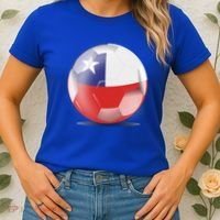 Soccer Ball Country Flag Chile Women's T-Shirt thumb 2