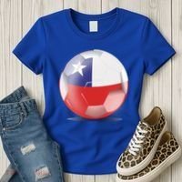Soccer Ball Country Flag Chile Women's T-Shirt thumb 3