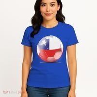 Soccer Ball Country Flag Chile Women's T-Shirt thumb 4