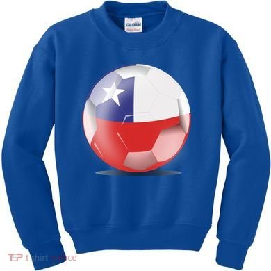 Soccer Ball Country Flag Chile Kids Sweatshirt