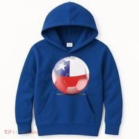 Soccer Ball Country Flag Chile Kids Hoodie thumb 0