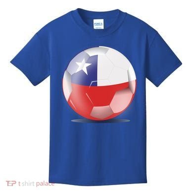Soccer Ball Country Flag Chile Kids T-Shirt