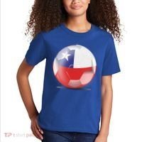Soccer Ball Country Flag Chile Kids T-Shirt thumb 2