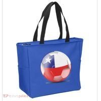 Soccer Ball Country Flag Chile Tote Bag thumb 2