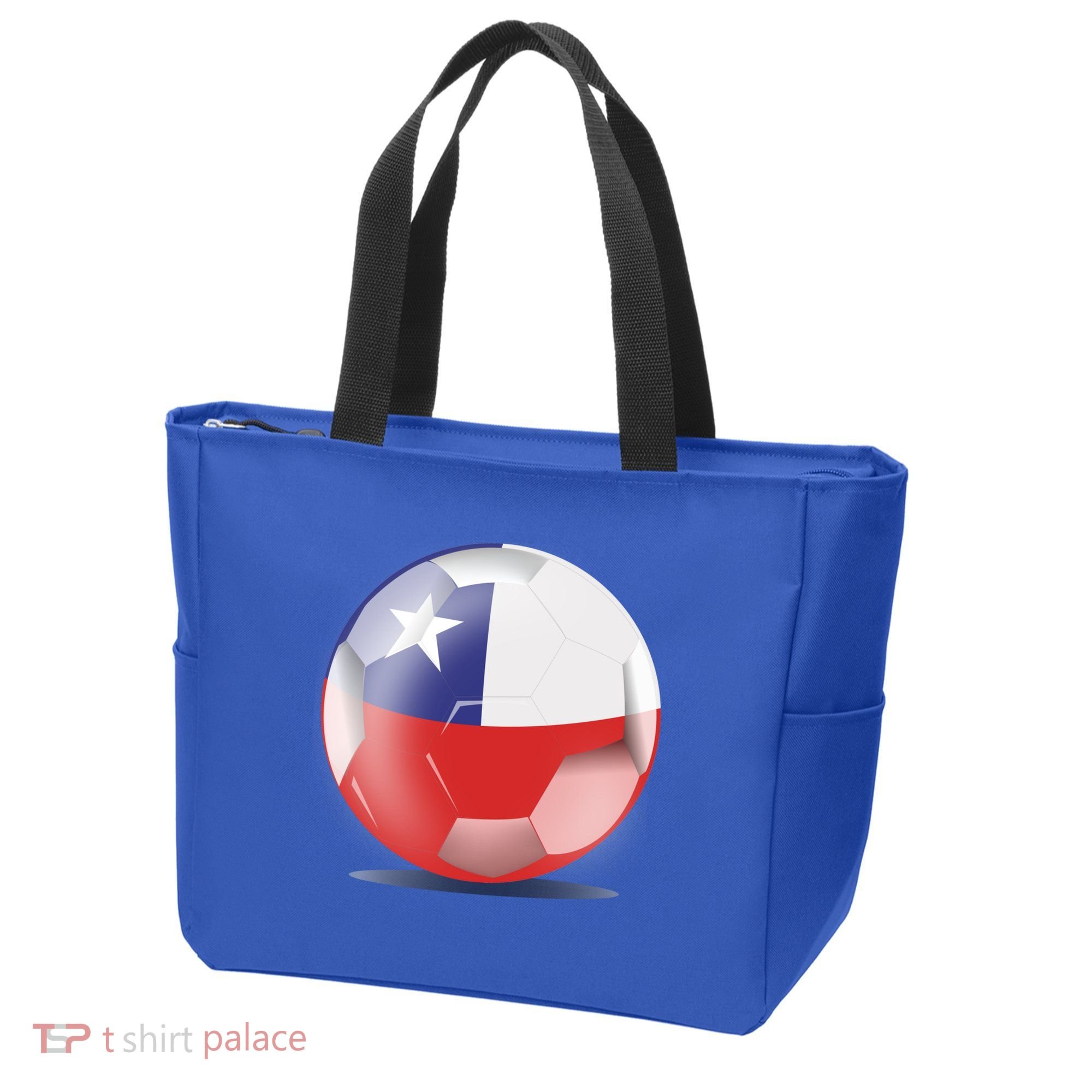 Soccer Ball Country Flag Chile Tote Bag