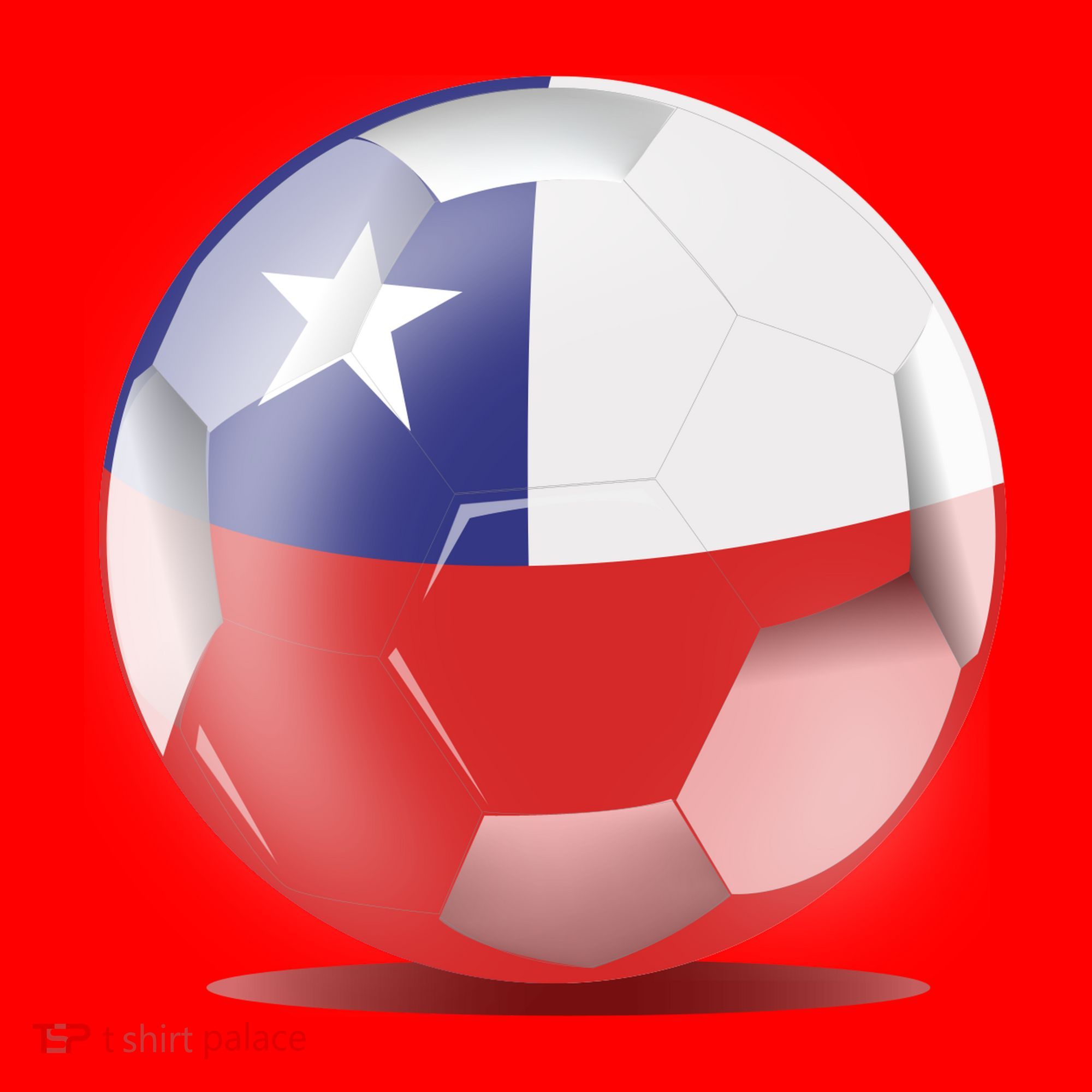 Soccer Ball Country Flag Chile Santa Hat