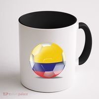 Soccer Ball Country Flag Colombia Coffee Mug thumb 1