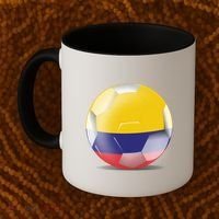 Soccer Ball Country Flag Colombia Coffee Mug thumb 2