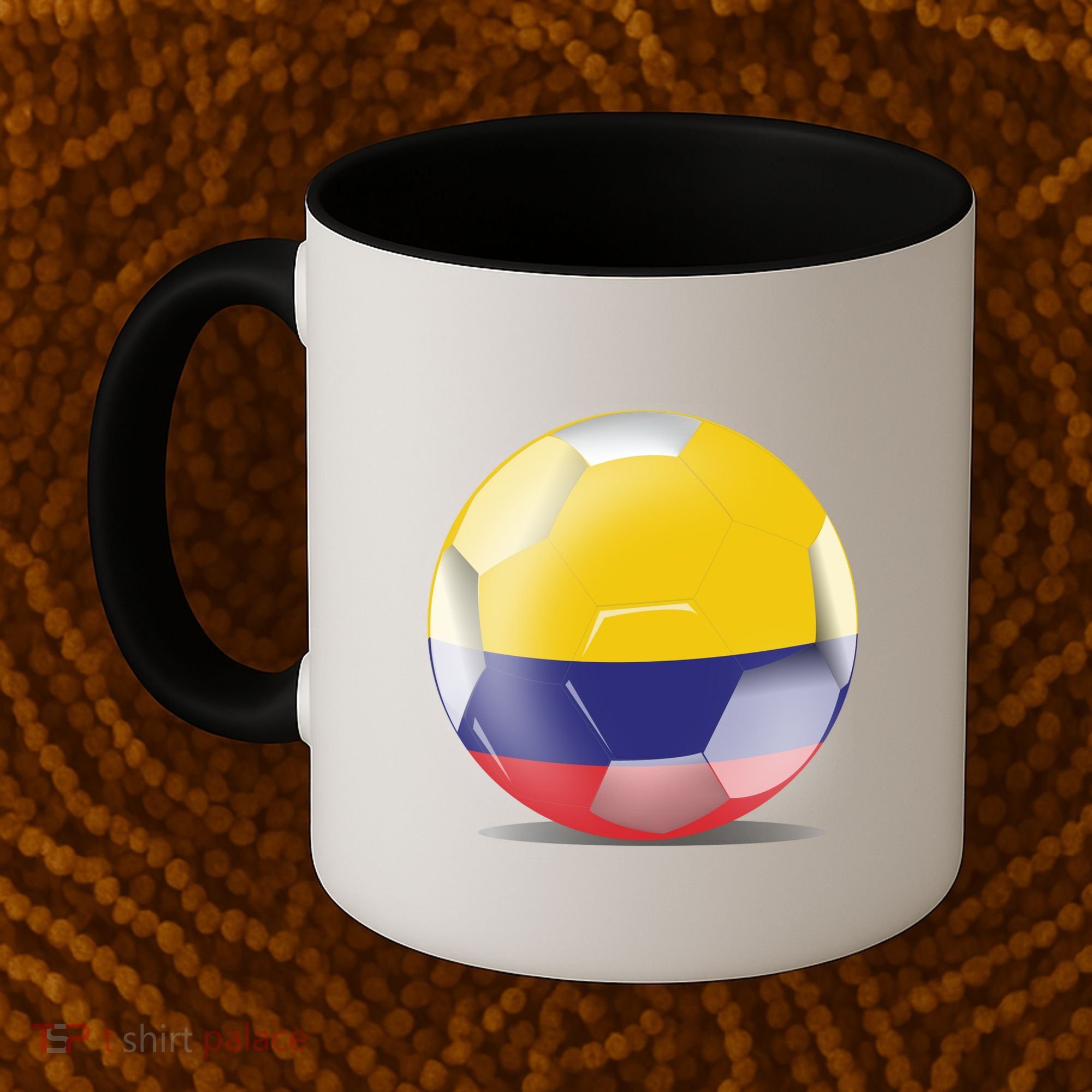 Soccer Ball Country Flag Colombia Coffee Mug