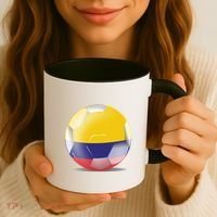 Soccer Ball Country Flag Colombia Coffee Mug thumb 3