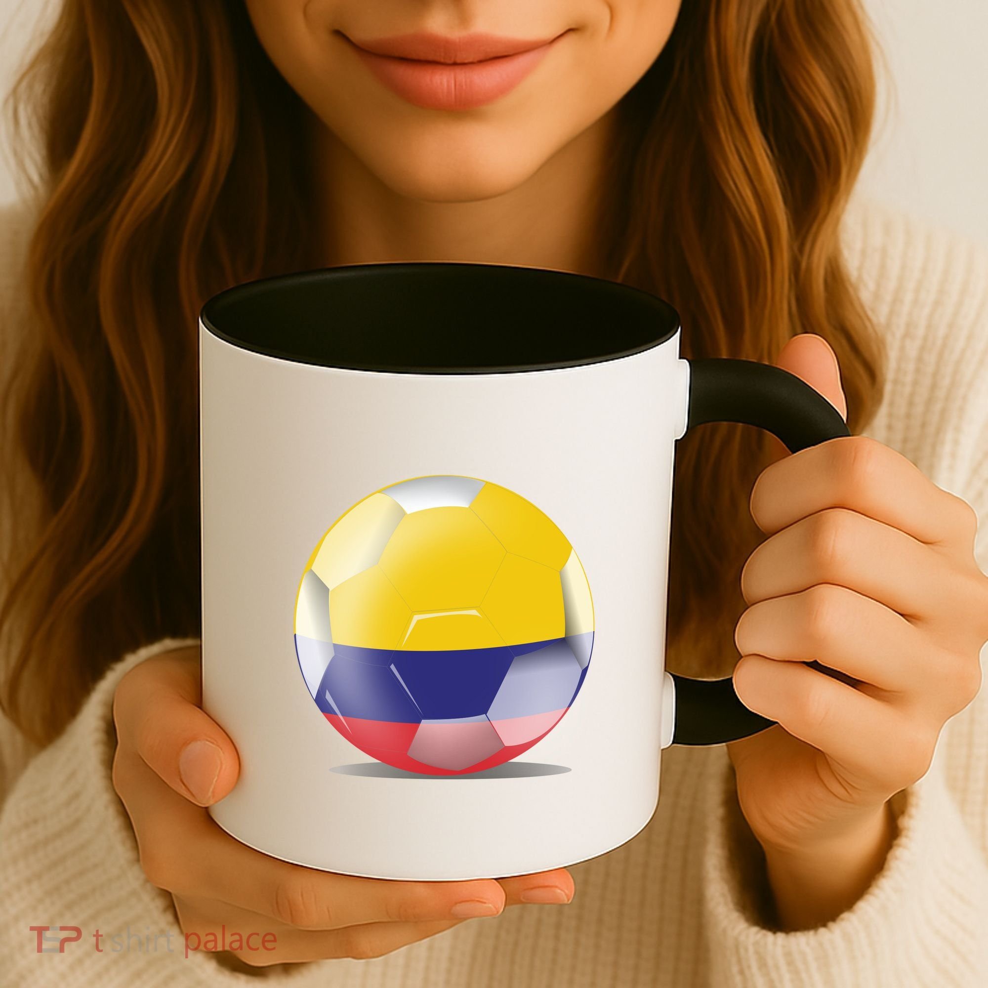 Soccer Ball Country Flag Colombia Coffee Mug