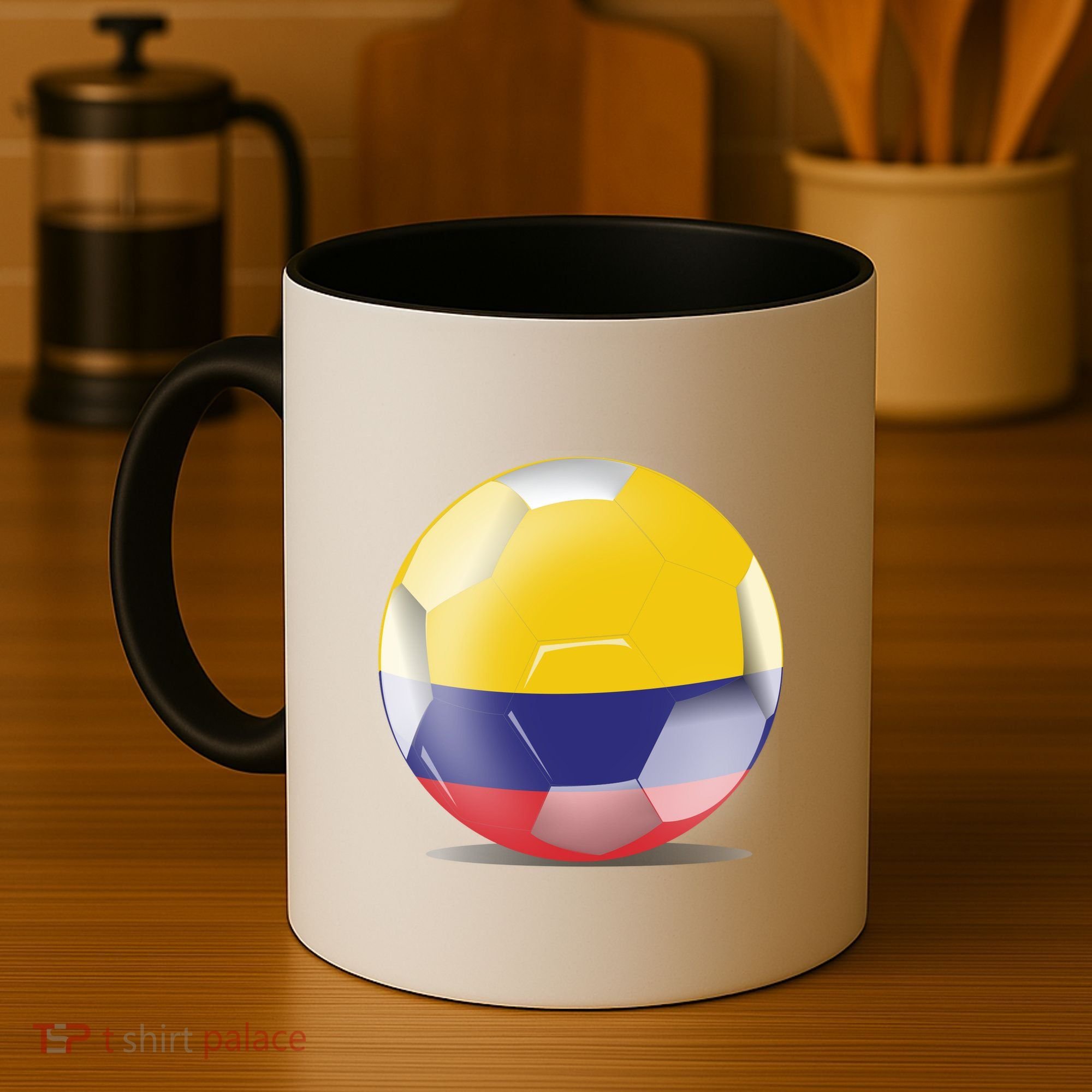 Soccer Ball Country Flag Colombia Coffee Mug