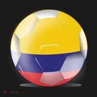 Soccer Ball Country Flag Colombia Ornament thumb 1