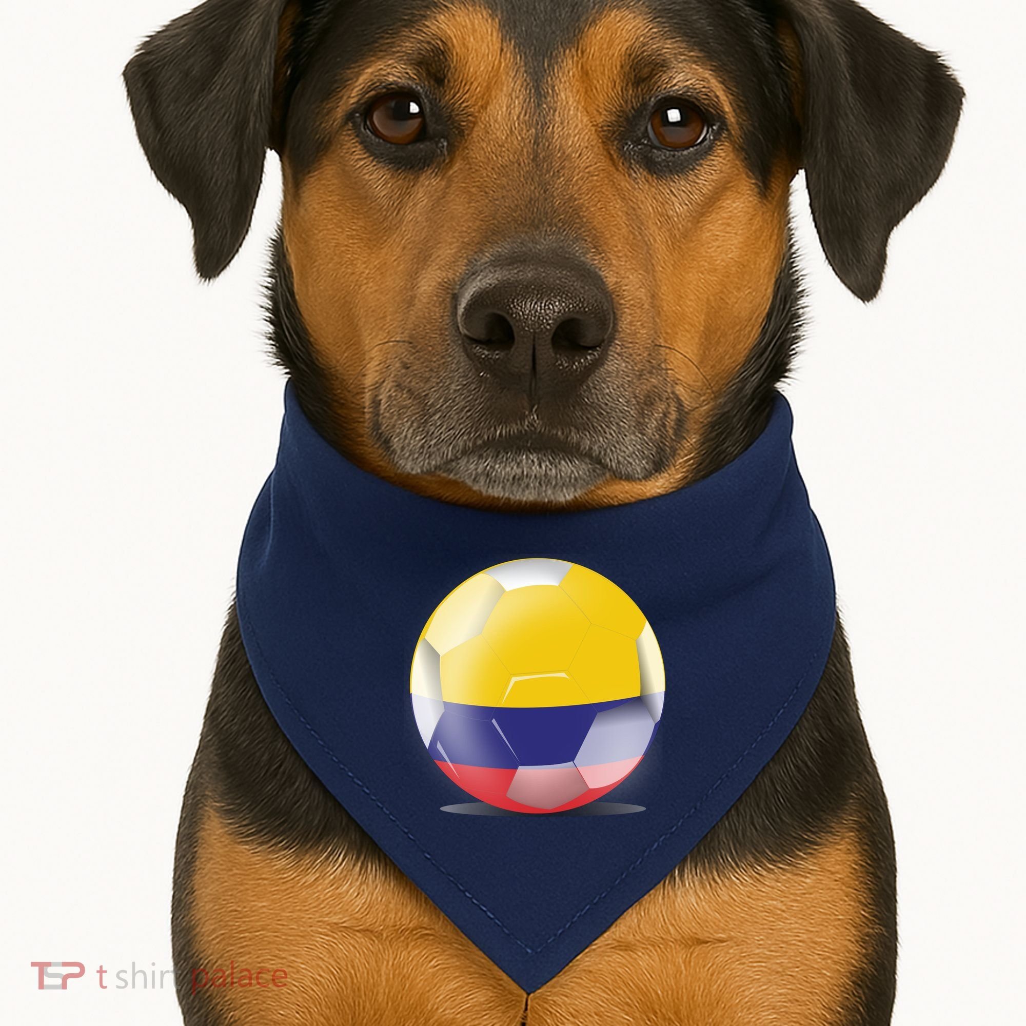 Soccer Ball Country Flag Colombia USA-Made Doggie Bandana