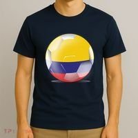 Soccer Ball Country Flag Colombia T-Shirt thumb 3