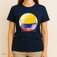 Soccer Ball Country Flag Colombia T-Shirt thumb 4