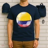 Soccer Ball Country Flag Colombia T-Shirt thumb 6