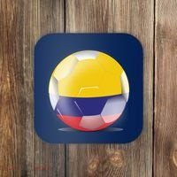 Soccer Ball Country Flag Colombia Coaster thumb 0