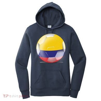 Soccer Ball Country Flag Colombia Women's Hoodie