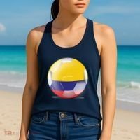 Soccer Ball Country Flag Colombia Women's Tank Top thumb 2