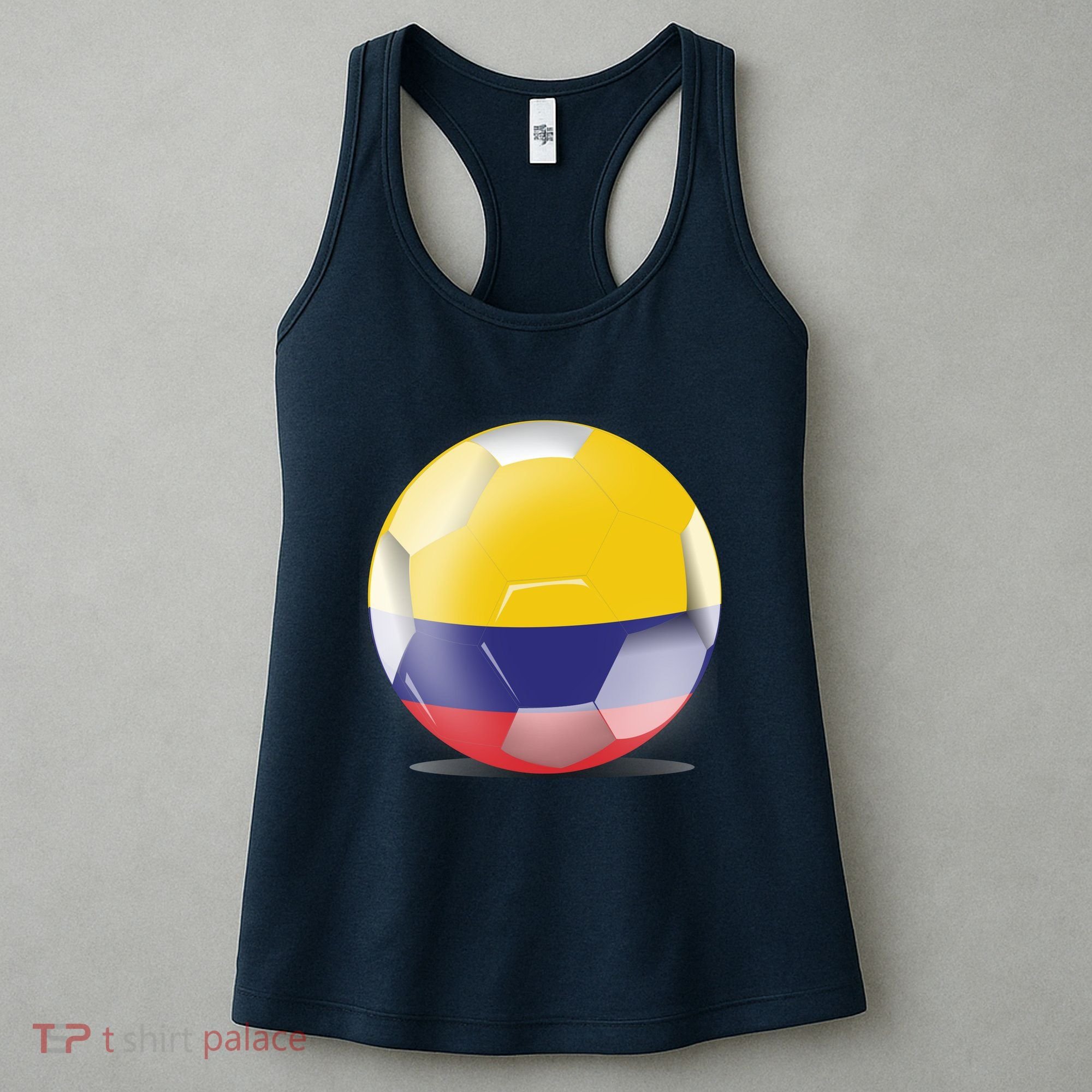 Soccer Ball Country Flag Colombia Women's Tank Top