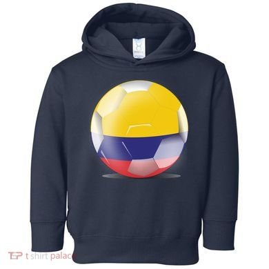 Soccer Ball Country Flag Colombia Toddler Hoodie