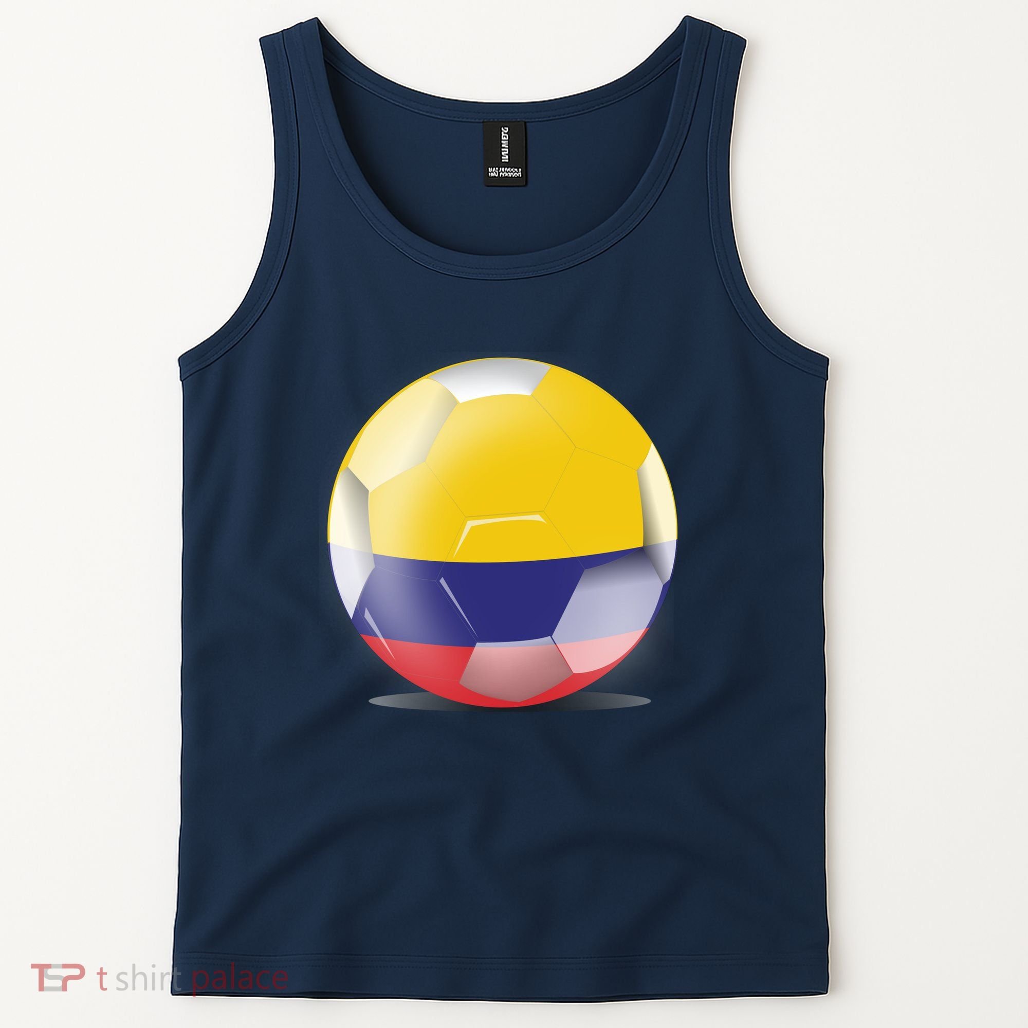 Soccer Ball Country Flag Colombia Tank Top