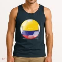 Soccer Ball Country Flag Colombia Tank Top thumb 3