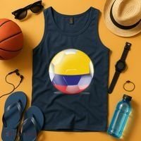 Soccer Ball Country Flag Colombia Tank Top thumb 4